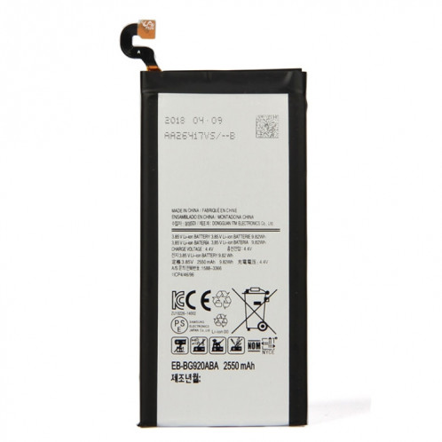 Batterie Li-Polymère EB-BG920ABE 2550mAh pour Samsung Galaxy S6 / G9200 / G9208 / G9209 / G920F / G920I / G920I / G9208 / G9208 / G9209 SH98201097-05