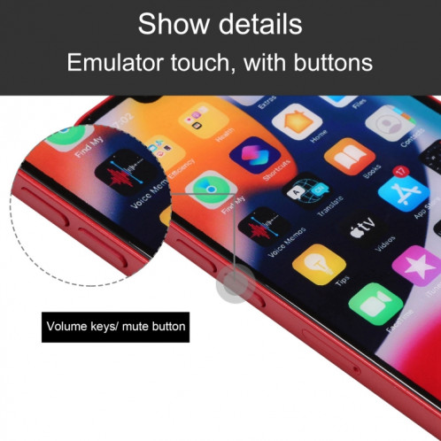 Pour iPhone 13 écran couleur faux modèle d'affichage factice non fonctionnel (rouge) SH086R344-06