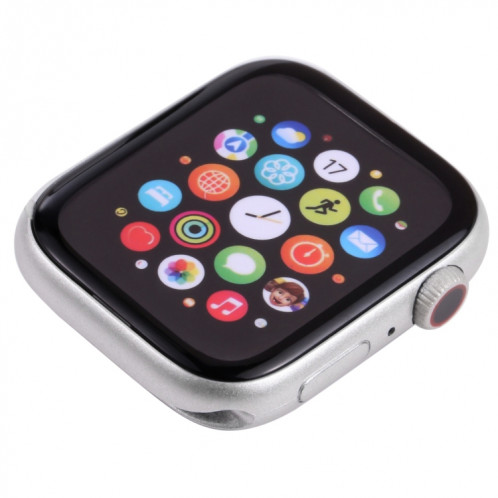 Modèle d'affichage factice d'écran non fonctionnel à l'écran de couleur pour la série Apple Watch 7 45mm, pour photographier la sangle de montre, aucune montre (argent) SH096S1536-06