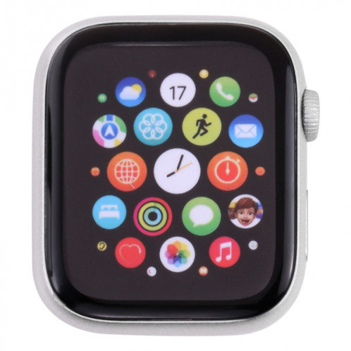 Modèle d'affichage factice d'écran non fonctionnel à l'écran de couleur pour la série Apple Watch 7 45mm, pour photographier la sangle de montre, aucune montre (argent) SH096S1536-06