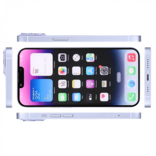 Pour iPhone 14 écran couleur faux modèle d'affichage factice non fonctionnel (violet) SH107P628-07