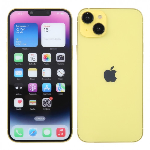 Pour iPhone 14 écran couleur faux modèle d'affichage factice non fonctionnel (jaune) SH107Y1549-07