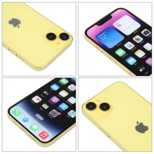 Pour iPhone 14 écran couleur faux modèle d'affichage factice non fonctionnel (jaune) SH107Y1549-07