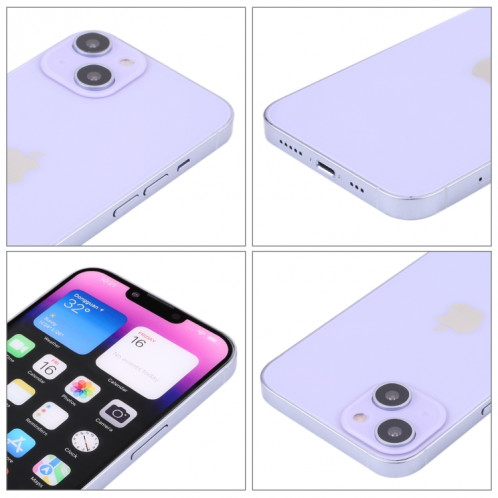 Pour iPhone 14 Plus écran couleur faux modèle d'affichage factice non fonctionnel (violet) SH108P1346-07