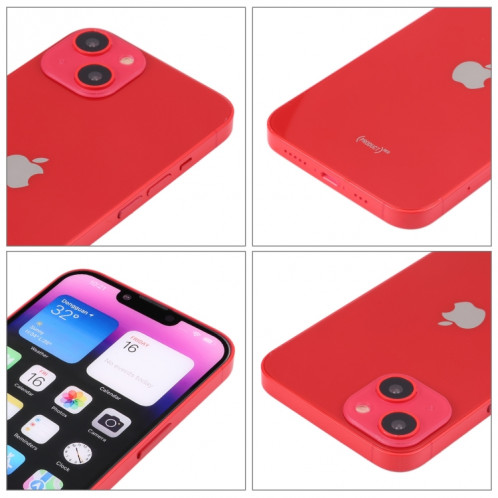 Pour iPhone 14 Plus écran couleur faux modèle d'affichage factice non fonctionnel (rouge) SH108R127-07