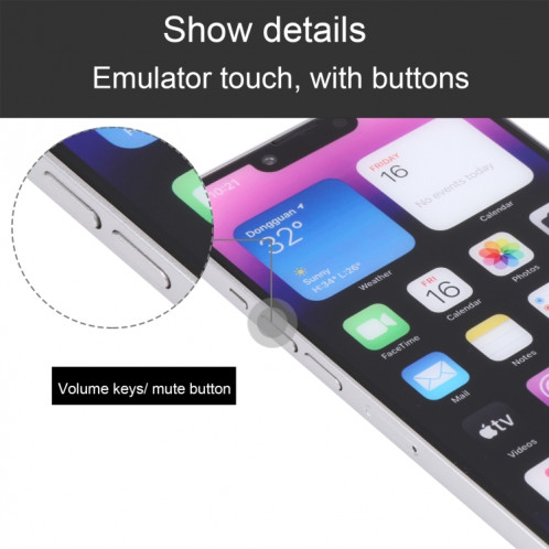 Pour iPhone 14 Plus écran couleur faux modèle d'affichage factice non fonctionnel (Starlight) SH08SL36-07