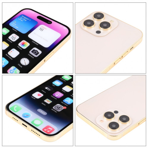 Pour iPhone 14 Pro écran couleur faux modèle d'affichage factice non fonctionnel (or) SH109J1750-07