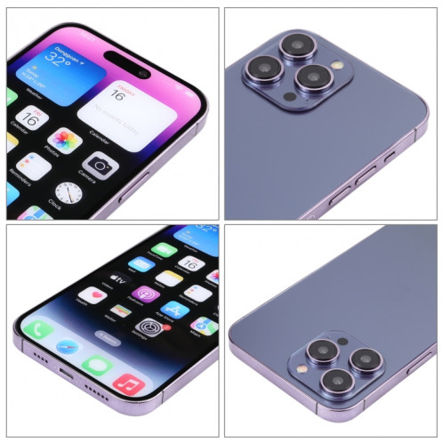 Pour iPhone 14 Pro Max écran couleur faux modèle d'affichage factice non fonctionnel (violet profond) SH10DZ150-07