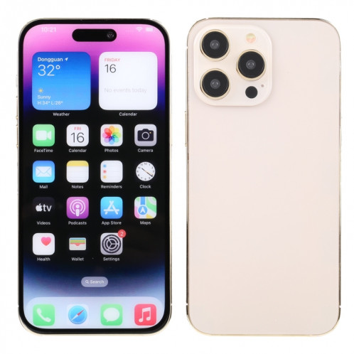 Pour iPhone 14 Pro Max écran couleur faux modèle d'affichage factice non fonctionnel (or) SH110J94-07