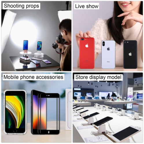Modèle d'affichage factice faux écran noir non fonctionnel pour iPhone SE 2 (rouge) SH412R148-06