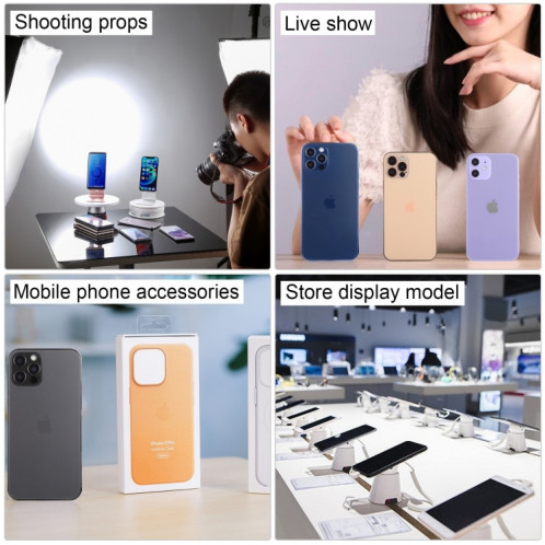 Modèle d'affichage factice factice à écran noir non fonctionnel pour iPhone 12 Pro Max (6,7 pouces) (argent) SH415W1452-07