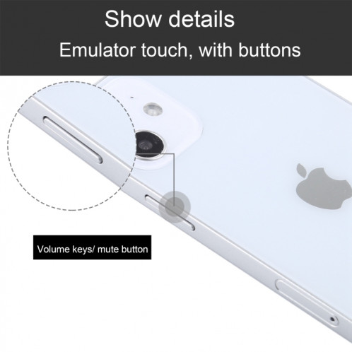 Modèle d'affichage factice factice à écran noir non fonctionnel pour iPhone 12 (6,1 pouces) (blanc) SH417W1796-06