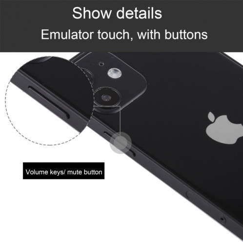Écran couleur faux modèle d'affichage factice non fonctionnel pour iPhone 12 (6,1 pouces) (noir) SH418B1962-06