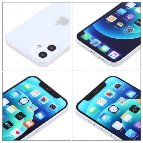 Écran couleur faux modèle d'affichage factice non fonctionnel pour iPhone 12 (6,1 pouces) (blanc) SH418W1503-06