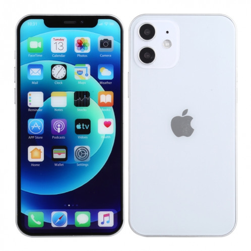 Écran couleur faux modèle d'affichage factice non fonctionnel pour iPhone 12 mini (5,4 pouces) (blanc) SH419W154-06