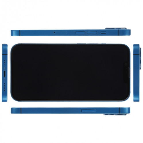 Modèle d'affichage factice d'écran non fonctionnel à écran noir pour iPhone 13 (bleu) SH695L977-07