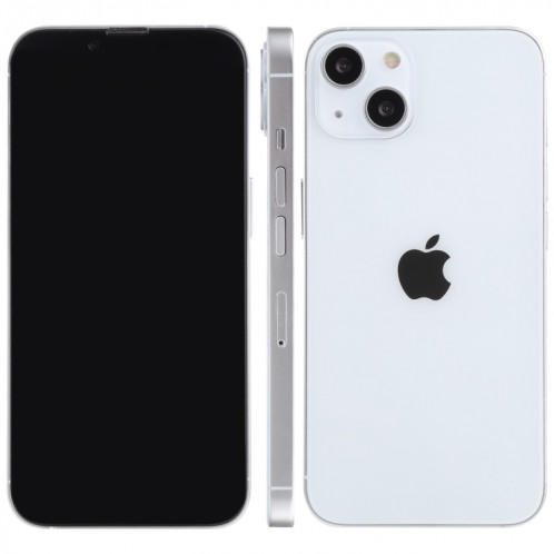 Modèle d'affichage factice non fonctionnel à l'écran noir pour iPhone 13 (blanc) SH695W203-07