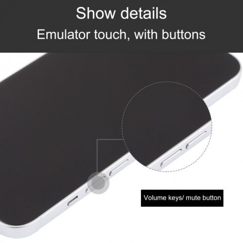 Modèle d'affichage factice non fonctionnel à l'écran noir pour iPhone 13 (blanc) SH695W203-07