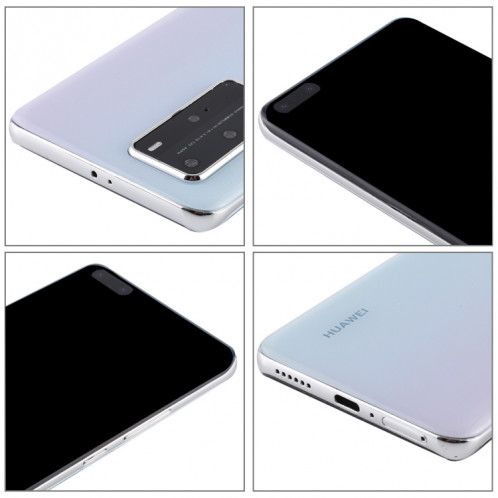 Modèle d'affichage factice factice à écran noir non fonctionnel pour Huawei P40 Pro 5G (blanc) SH755W416-06