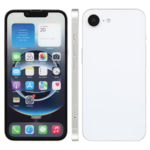 Pour iPhone 16e, écran couleur non fonctionnel, faux modèle d'affichage factice (blanc) SH806W477-07