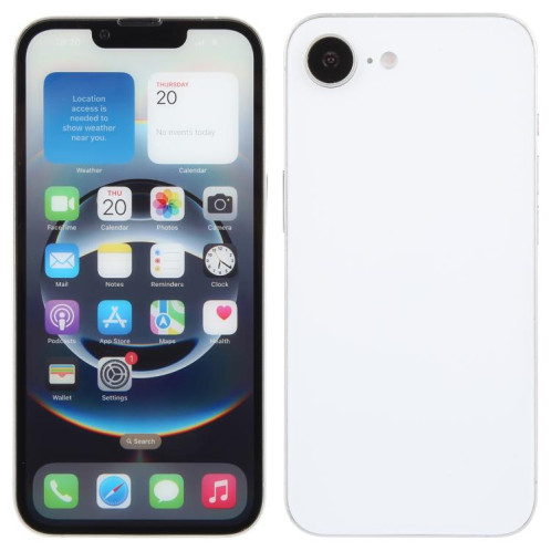Pour iPhone 16e, écran couleur non fonctionnel, faux modèle d'affichage factice (blanc) SH806W477-07
