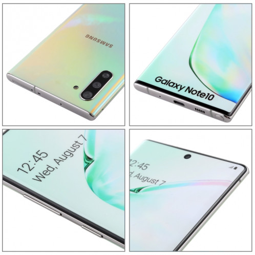 Modèle d'affichage factice factice avec écran de couleurs d'origine pour Galaxy Note 10 (argent) SH070S952-05