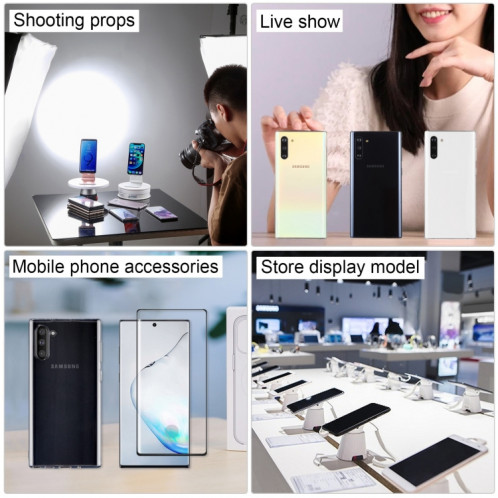 Modèle d'affichage factice factice avec écran en couleurs d'origine pour Galaxy Note 10 (blanc) SH070W410-05