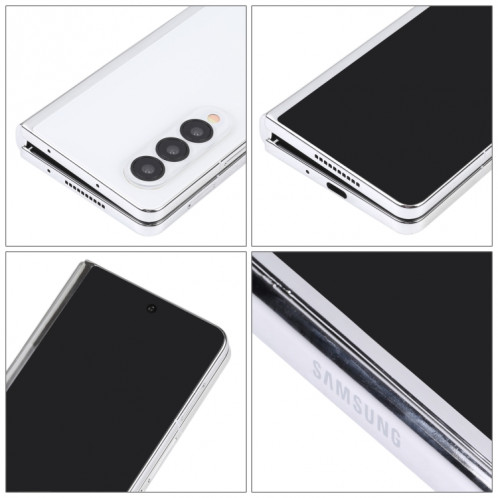 Pour Samsung Galaxy Z Fold4 Écran noir Faux modèle d'affichage factice non fonctionnel (blanc) SH006W1488-07