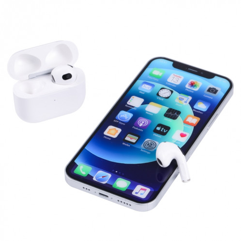 Modèle de casque factice de faux mannequin non fonctionnel pour AirPods 3 (blanc) SH306W803-07