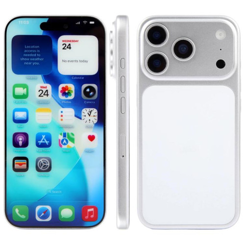 Écran couleur factice pour iPhone 17 Pro (blanc) SH922W1142-07