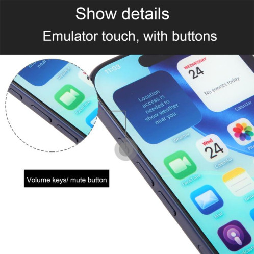 Écran couleur factice pour iPhone 17 Pro Max (bleu) SH923L505-07