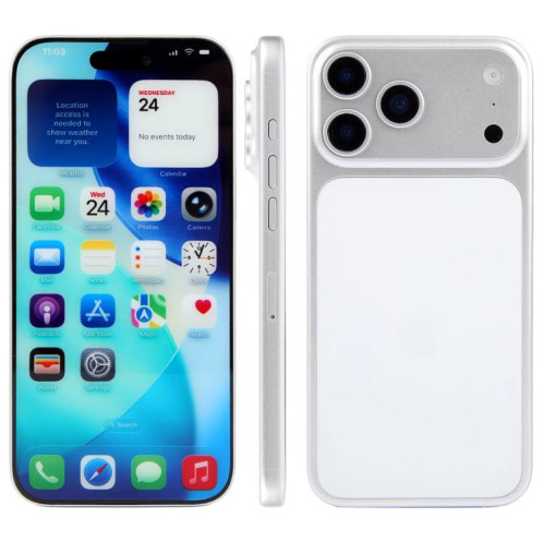 Écran couleur factice non fonctionnel pour iPhone 17 Pro Max (blanc) SH923W1878-07