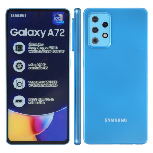 Écran couleur Modèle d'affichage factice non fonctionnel pour Samsung Galaxy A72 5G (bleu) SH713L1523-07