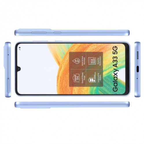 Pour Samsung Galaxy A33 5G écran couleur faux modèle d'affichage factice non fonctionnel (bleu) SH870L571-05