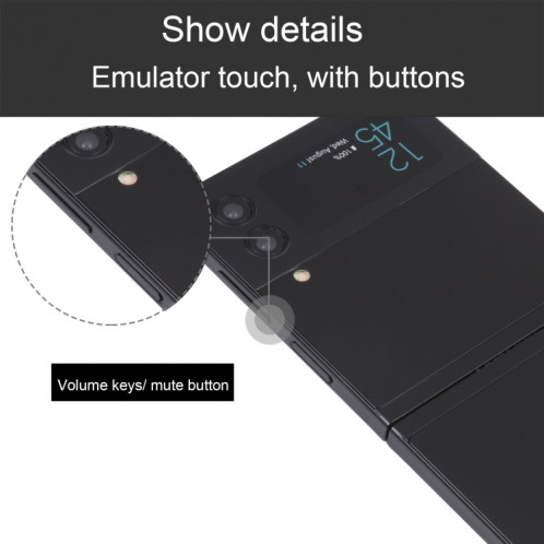 Pour Samsung Galaxy Z Flip4 écran noir faux modèle d'affichage factice non fonctionnel (noir) SH872B1576-06