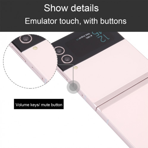 Pour Samsung Galaxy Z Flip4 écran noir faux modèle d'affichage factice non fonctionnel (or rose) SH72RG1212-06