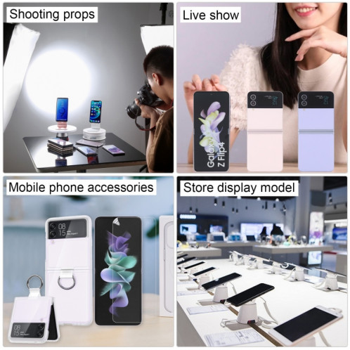 Pour Samsung Galaxy Z Flip4 écran couleur faux modèle d'affichage factice non fonctionnel (or rose) SH78RG1076-06