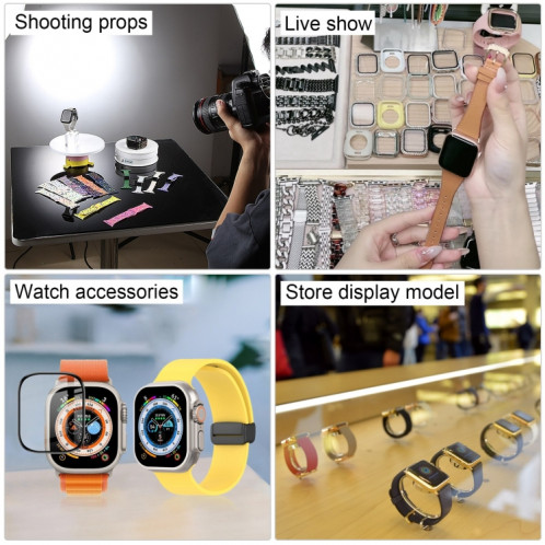 Pour Apple Watch Ultra 49 mm écran noir faux modèle d'affichage factice non fonctionnel, pour photographier le bracelet de montre, pas de bracelet de montre (argent) SH897S1548-05