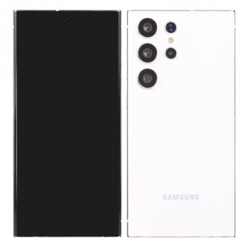 Pour Samsung Galaxy S23 Ultra 5G écran noir faux modèle d'affichage factice non fonctionnel (blanc) SH901W161-06