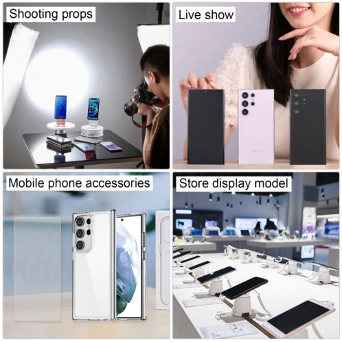 Pour Samsung Galaxy S23 Ultra 5G écran noir faux modèle d'affichage factice non fonctionnel (blanc) SH901W161-06