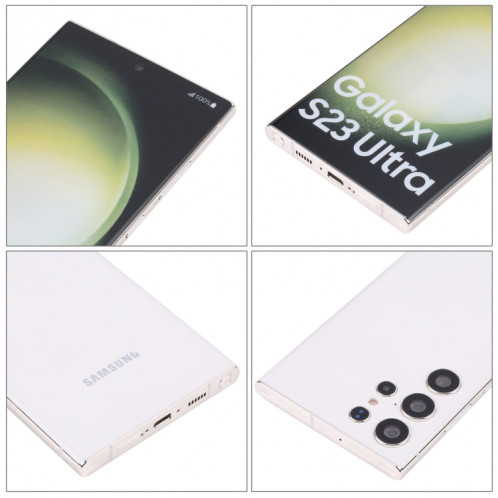 Pour Samsung Galaxy S23 Ultra 5G écran couleur faux modèle d'affichage factice non fonctionnel (blanc) SH902W175-06