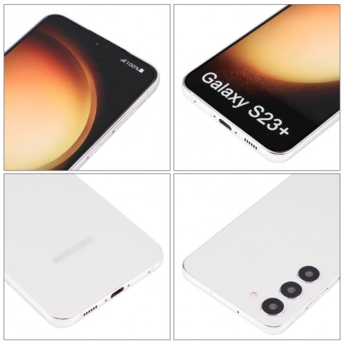 Pour Samsung Galaxy S23 + 5G écran couleur faux modèle d'affichage factice non fonctionnel (blanc) SH904W1482-06