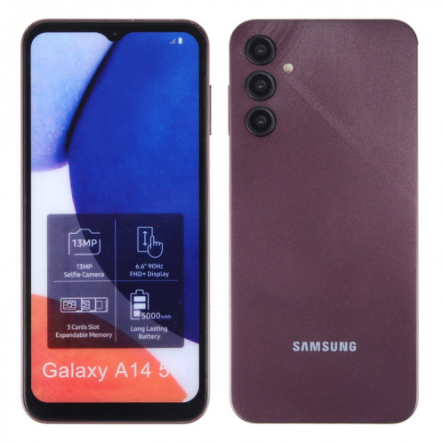 Pour Samsung Galaxy A14 5G écran couleur faux modèle d'affichage factice non fonctionnel (rouge foncé) SH905A1243-07
