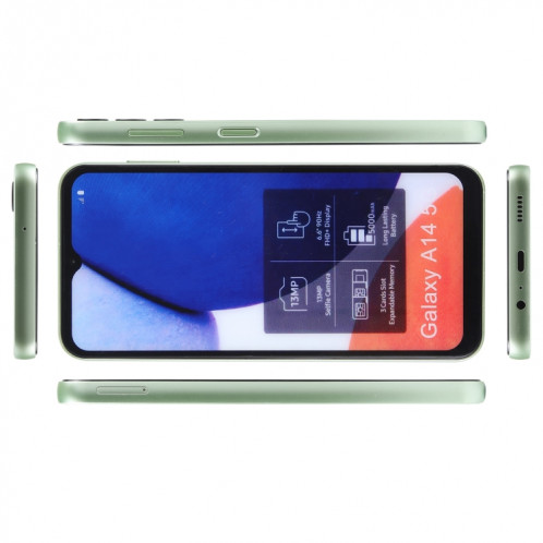 Pour Samsung Galaxy A14 5G écran couleur faux modèle d'affichage factice non fonctionnel (vert clair) SH05LG1990-07