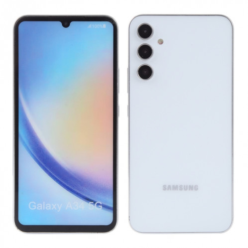 Pour Samsung Galaxy A34 5G écran couleur faux modèle d'affichage factice non fonctionnel (blanc) SH909W191-07
