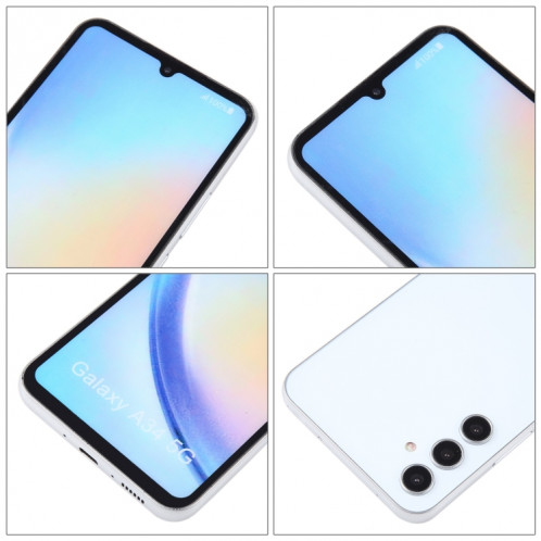 Pour Samsung Galaxy A34 5G écran couleur faux modèle d'affichage factice non fonctionnel (blanc) SH909W191-07