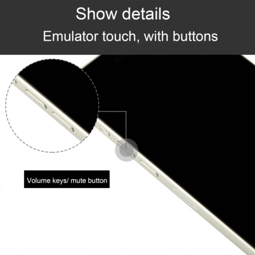 Pour iPhone 15 Plus écran noir faux modèle d'affichage factice non fonctionnel (blanc) SH912W524-07