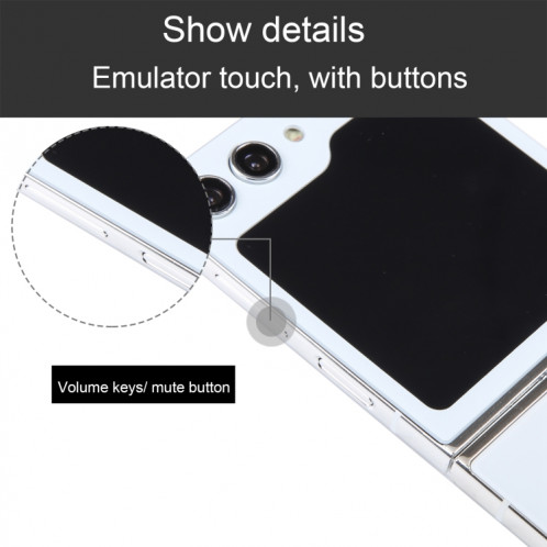 Pour Samsung Galaxy Z Flip5 Black Screen Non-Working Fake Dummy Display Model (Blanc) SH919W1956-07