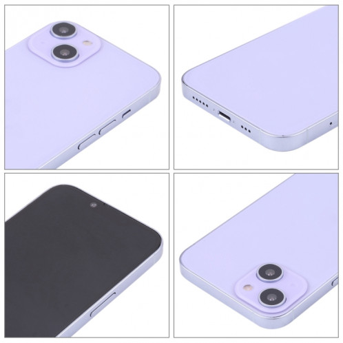 Pour iPhone 14, écran noir, faux modèle d'affichage factice non fonctionnel (violet) SH925P1657-07
