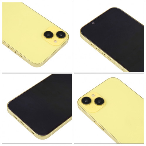 Pour iPhone 14 Plus, écran noir, faux modèle d'affichage factice non fonctionnel (jaune) SH926Y526-07